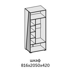 Аллегро-10 Шкаф 2дв. (дуб крафт золотой-камень темный) в Казани - kazan.mebel24.online | фото 2