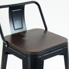 Барный стул N-238 Tolix Wood style Черный в Казани - kazan.mebel24.online | фото 3