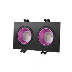 DK3072-BK+PI Встраиваемый светильник, IP 20, 10 Вт, GU5.3, LED, черный/розовый, пластик в Казани - kazan.mebel24.online | фото