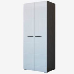 Фиеста №3 Шкаф с полками (Венге/Белый глянец) в Казани - kazan.mebel24.online | фото