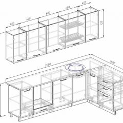 Кухонный гарнитур угловой Бланка 2600х1600 (Стол. 26мм) в Казани - kazan.mebel24.online | фото 2