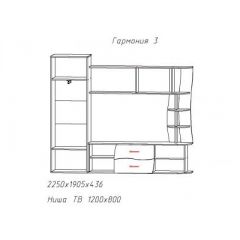 Гостиная ГАРМОНИЯ-3 (ЦРК.ГРМ.03) в Казани - kazan.mebel24.online | фото 2