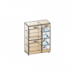 Гостиная Камелия Композиция 12 (Гикори Джексон темный) в Казани - kazan.mebel24.online | фото 8