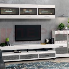 Гостиная Камелия Композиция 12 (Снежный ясень - серый) в Казани - kazan.mebel24.online | фото