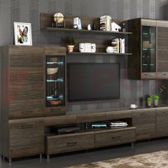 Гостиная Камелия Композиция 4 (Гикори Джексон темный) в Казани - kazan.mebel24.online | фото 9