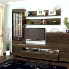 Гостиная Камелия Композиция 5 (Гикори Джексон темный) в Казани - kazan.mebel24.online | фото