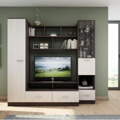 Гостиная ЛЕОН-4 (Анкор белый/Анкор темный) в Казани - kazan.mebel24.online | фото