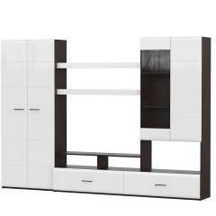 Гостиная МГС 7 Исполнение 1 (Венге/Белый глянец) в Казани - kazan.mebel24.online | фото 2
