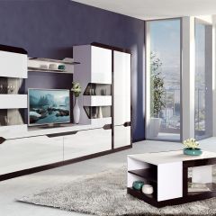 Гостиная Ронда 1 Белый глянец/венге в Казани - kazan.mebel24.online | фото