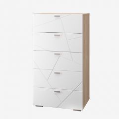 Гостиная Скайлайн набор ДБ- 2 (дуб сонома светлый/белый) в Казани - kazan.mebel24.online | фото 2