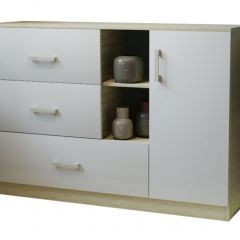 Комод К-3.1 (Дуб сонома/Белый жемчуг) в Казани - kazan.mebel24.online | фото