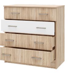 БЕАТРИС Комод К800 (Дуб Сонома светлый/Белый глянец) в Казани - kazan.mebel24.online | фото 2