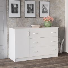 Комод Лофт (3 ящика/1 дверца) Белый в Казани - kazan.mebel24.online | фото