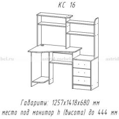 Компьютерный стол №16 (Анкор темныйанкор темный) в Казани - kazan.mebel24.online | фото