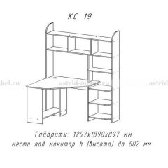 Компьютерный стол №19 (Анкор темный) в Казани - kazan.mebel24.online | фото 3