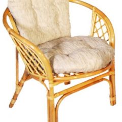 Кресло Багама, подушки светлые обычные шенил (Мёд) в Казани - kazan.mebel24.online | фото