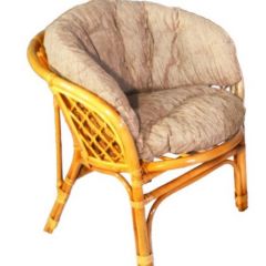 Кресло Багама, подушки светлые полные шенил (Мёд) в Казани - kazan.mebel24.online | фото