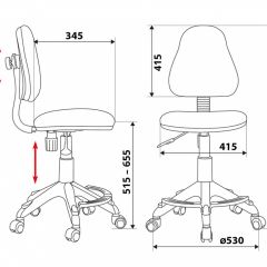 Кресло детское Бюрократ KD-4-F/PENCIL-GN зеленый карандаши в Казани - kazan.mebel24.online | фото 3