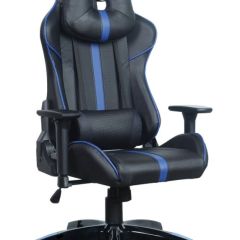 Кресло компьютерное BRABIX "GT Carbon GM-120" (черное/синее) 531930 в Казани - kazan.mebel24.online | фото