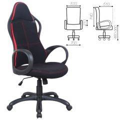 Кресло офисное BRABIX PREMIUM "Force EX-516" (ткань черное/вставки красные) 531571 в Казани - kazan.mebel24.online | фото