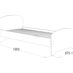 Кровать-4 одинарная (900*1900) в Казани - kazan.mebel24.online | фото 2