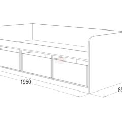 Кровать-8 одинарная с 3-мя ящиками (800*1900) ЛДСП в Казани - kazan.mebel24.online | фото 3
