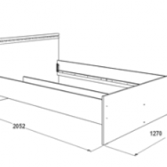Кровать двойная Ольга-13 + 2-а выкатных ящика (1200) без основания в Казани - kazan.mebel24.online | фото 3