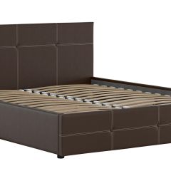 Кровать двойная Синди 160 + ортопед + ПМ + дно (арт. Марика 468 к/з (шоколад)) в Казани - kazan.mebel24.online | фото 2