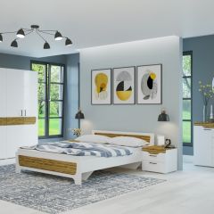 Кровать Милана 1600 + основание (Белый/Сосна Гранд) в Казани - kazan.mebel24.online | фото 6