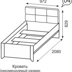 Кровать одинарная 900 Твист 04 в Казани - kazan.mebel24.online | фото