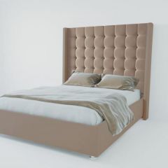 Кровать Венеция ЛЮКС без основания 1200 (велюр серый) в Казани - kazan.mebel24.online | фото