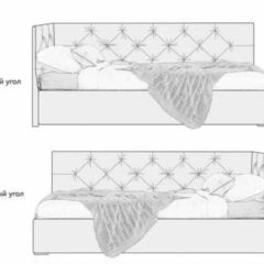 Кровать угловая Лилу интерьерная +основание/ПМ/бельевое дно (120х200) в Казани - kazan.mebel24.online | фото 5