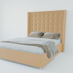 Кровать Венеция ЛЮКС с ПМ 800 (экокожа бежевая) в Казани - kazan.mebel24.online | фото 2