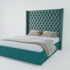 Кровать Версаль ЛЮКС с ПМ 800 (велюр бирюзовый) в Казани - kazan.mebel24.online | фото