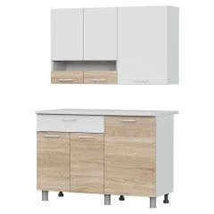 Кухонный гарнитур КГ-4 (1200) Белый/Дуб Сонома в Казани - kazan.mebel24.online | фото 2