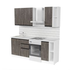 Кухонный гарнитур Ноктюрн медиум 1400 мм в Казани - kazan.mebel24.online | фото 3