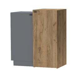 Квадро К-2 Комод 2дв (ЛДСП Графит/дуб крафт золотой) в Казани - kazan.mebel24.online | фото