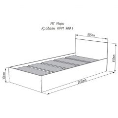 МОРИ КРМ 900.1/1 Кровать (настил) графит в Казани - kazan.mebel24.online | фото 3