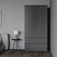 МОРИ МШ 900.1 Шкаф (графит) в Казани - kazan.mebel24.online | фото 2