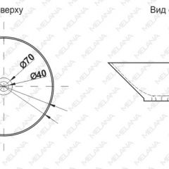 Накладная раковина melana mln-t4006-b8+b3 (салатово-красная) в Казани - kazan.mebel24.online | фото 2