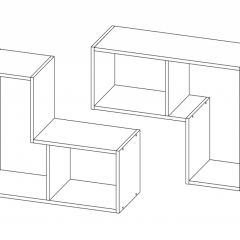 Полка навесная Тетрис (дуб сонома) в Казани - kazan.mebel24.online | фото 4