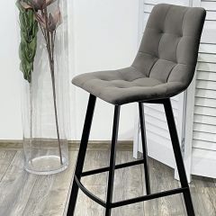 Полубарный стул CHILLI-QB SQUARE графит #14, велюр / черный каркас (H=66cm) М-City в Казани - kazan.mebel24.online | фото 4