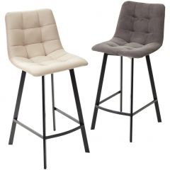 Полубарный стул CHILLI-QB SQUARE графит #14, велюр / черный каркас (H=66cm) М-City в Казани - kazan.mebel24.online | фото 5