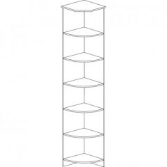 Шкаф угловой открытый №618 Инна Денвер светлый в Казани - kazan.mebel24.online | фото 2