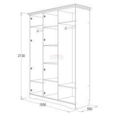 Шкаф 3-х дверный для одежды и белья Ольга-12 ЛДСП в Казани - kazan.mebel24.online | фото 2