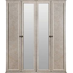 Шкаф 4-х створчатый (1+2+1) с зеркалом Афина (крем корень) в Казани - kazan.mebel24.online | фото