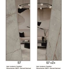 Шкаф-купе 1300 серии SILVER S1+S1+B2+PL2 (2 ящика+1 штанга+1 полка) профиль «Серебро» в Казани - kazan.mebel24.online | фото 13
