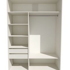 Шкаф-купе 1600 серии SOFT D6+D4+B2+PL2 (2 ящика+1штанга+1 полка) профиль «Капучино» в Казани - kazan.mebel24.online | фото 3