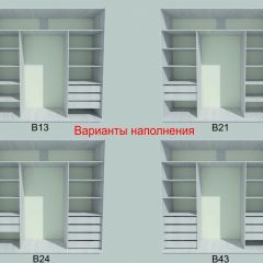 Шкаф-купе 1950 серии SILVER S3+S1+S4 B22+PL3 (по 2 ящика лев/прав+2 штанги) профиль «Серебро» в Казани - kazan.mebel24.online | фото 5