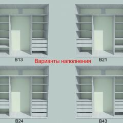 Шкаф-купе 2250 серии SILVER S4+S1+S4 B22+PL4 (по 2 ящика лев/прав+F обр.штанга) профиль «Серебро» в Казани - kazan.mebel24.online | фото 5